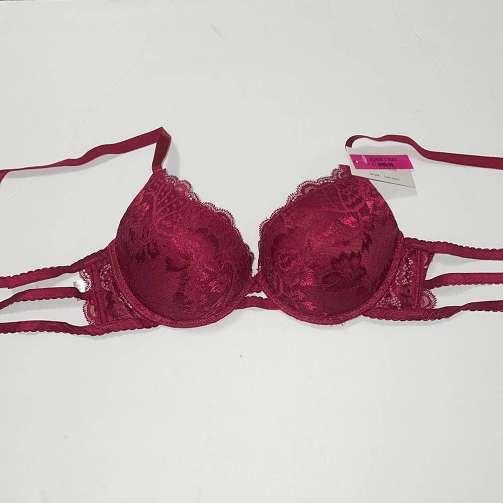 Super Extra Push Up Extrema Padded Bombshell Add Two Cup Bra 3 Hooks.
